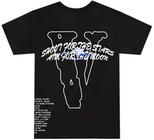 Load image into Gallery viewer, Pop Smoke x Vlone Tracklist Tee “Black”
