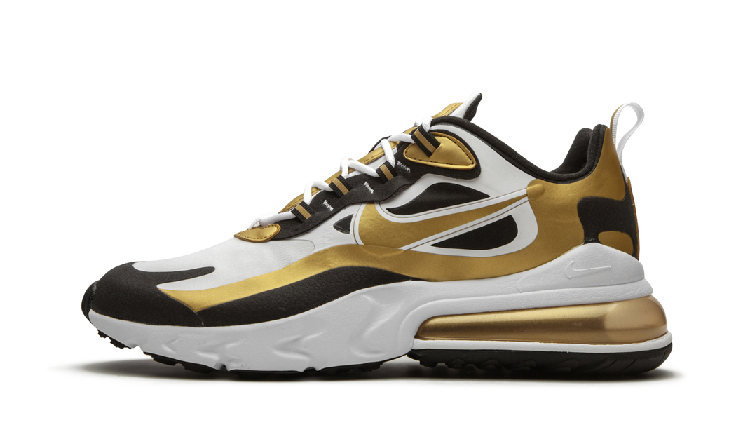 Nike Air Max 270 React “White Black Metallic Gold”